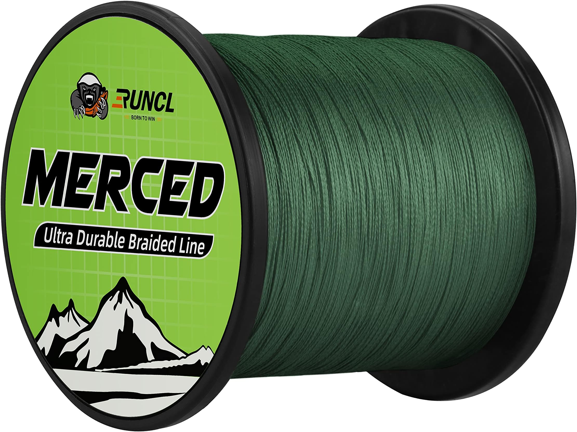 RUNCLBraided Fishing Line Merced, 1000 500 300 Yards Braided Line 4 8 Strands, 6-200LB - Proprietary Weaving Tech, Thin-Coating Tech, Stronger Smoother - Fishing Line for Freshwater Saltwater