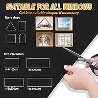 Vista 7 de Cortinas opacas para dormitorio, cubierta opaca portátil para ventana, persianas opacas sin taladro, cortinas opacas cortables, para ventanas