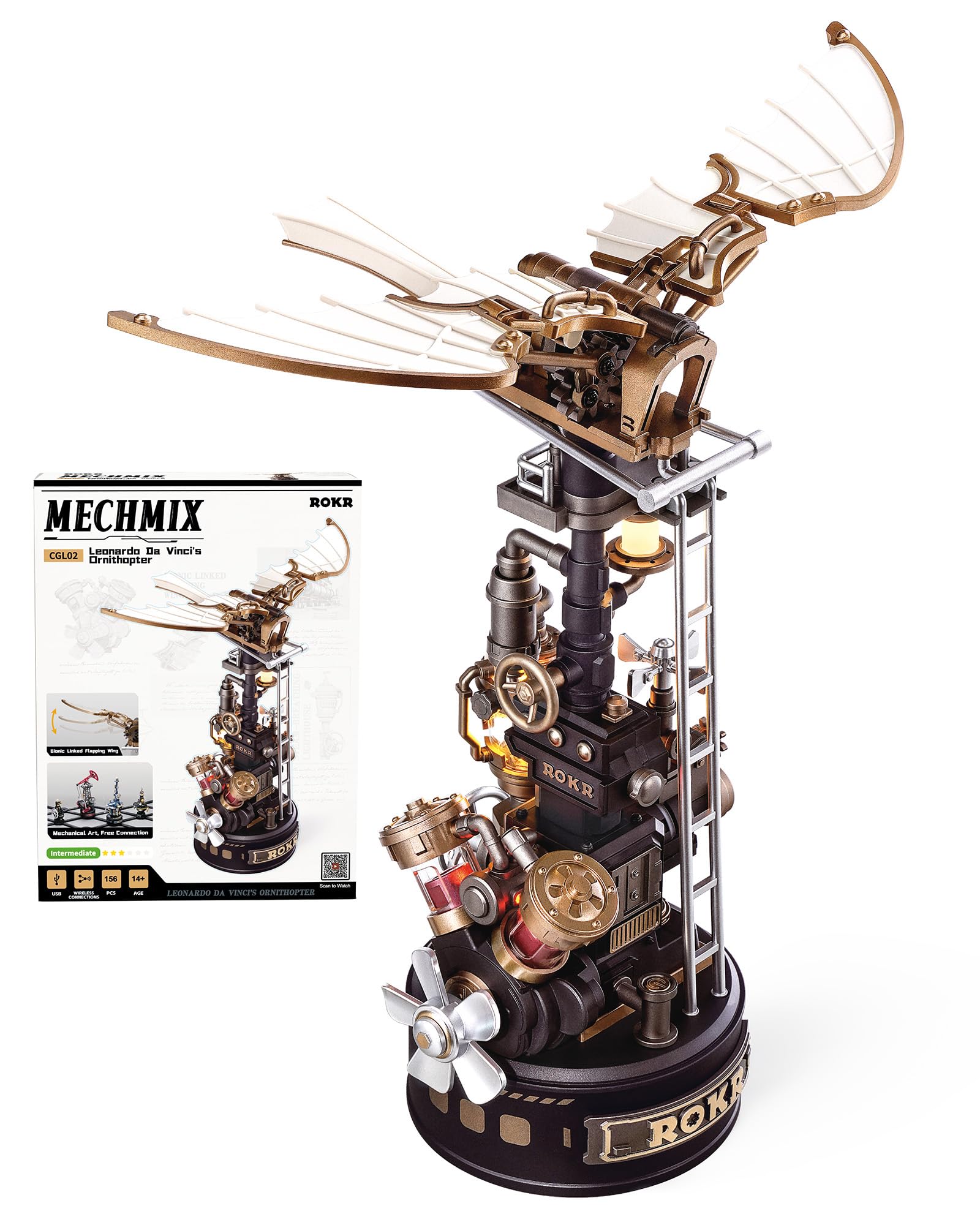 ROKR 3D Puzzle Plastic Mechanical Model Kits to Build, Ornithopter, CGL02
