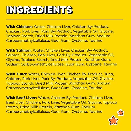 Miniatura 5 de Temptations Paquete variado de puré cremoso de golosinas para gatos lamibles, tubos de 0.42 onzas, 48