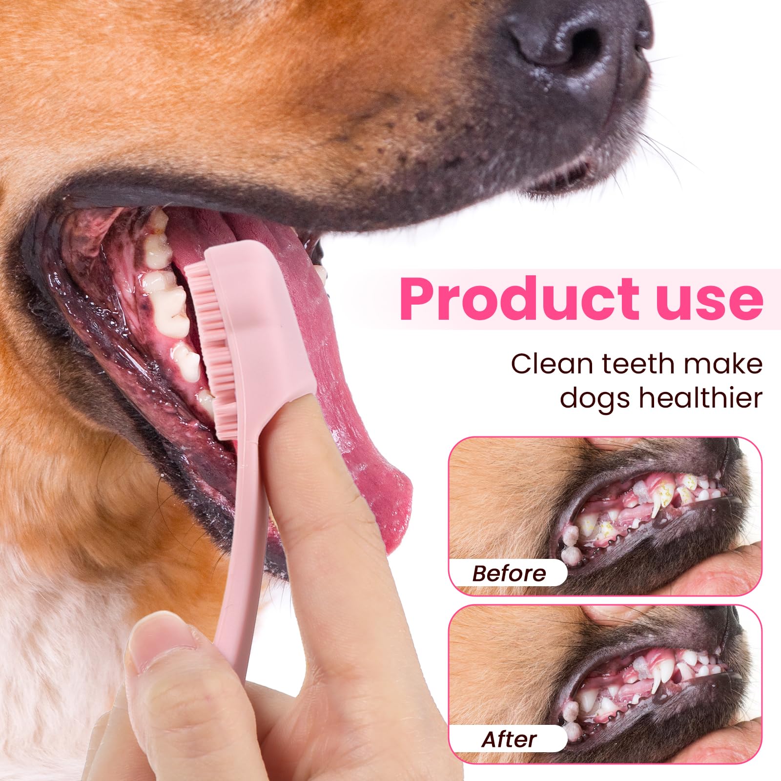 8 Pack Silicone Dog & Cat Finger Toothbrush Kit, Food Grade Toothbrush for Dog, Safe, Non-Toxic, Easy Teeth Cleaning, Prevents Bad Breath & Oral Inflammation - image 3