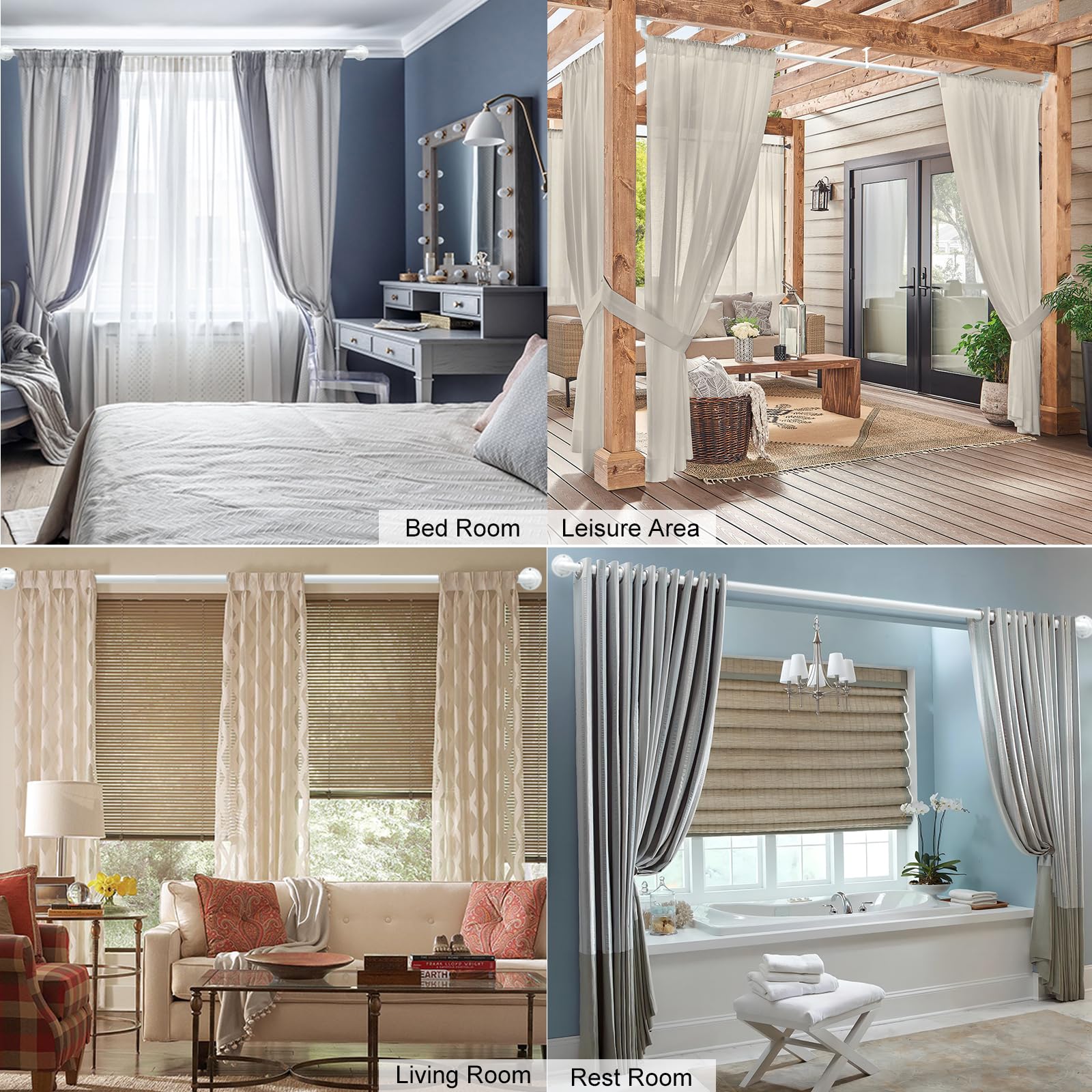 Snapklik.com : Byondeth Curtain Rods For Windows 16 To 144 Inches