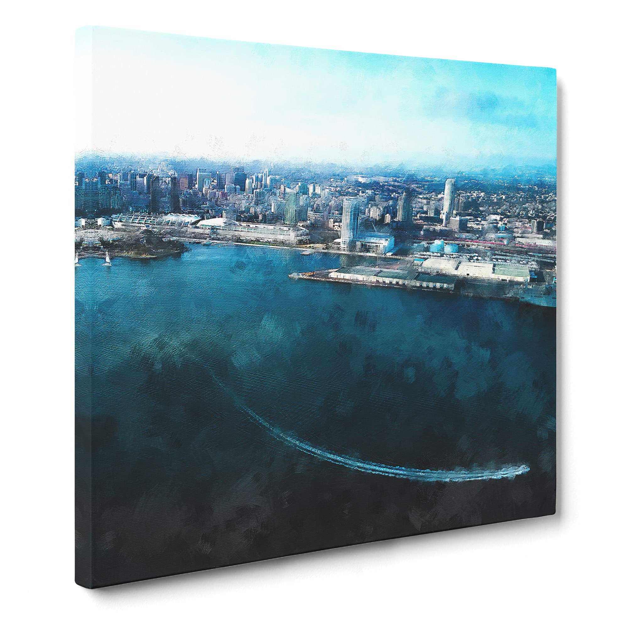 San Diego Skyline Canvas Print, Mixed, 35L x 35W cm