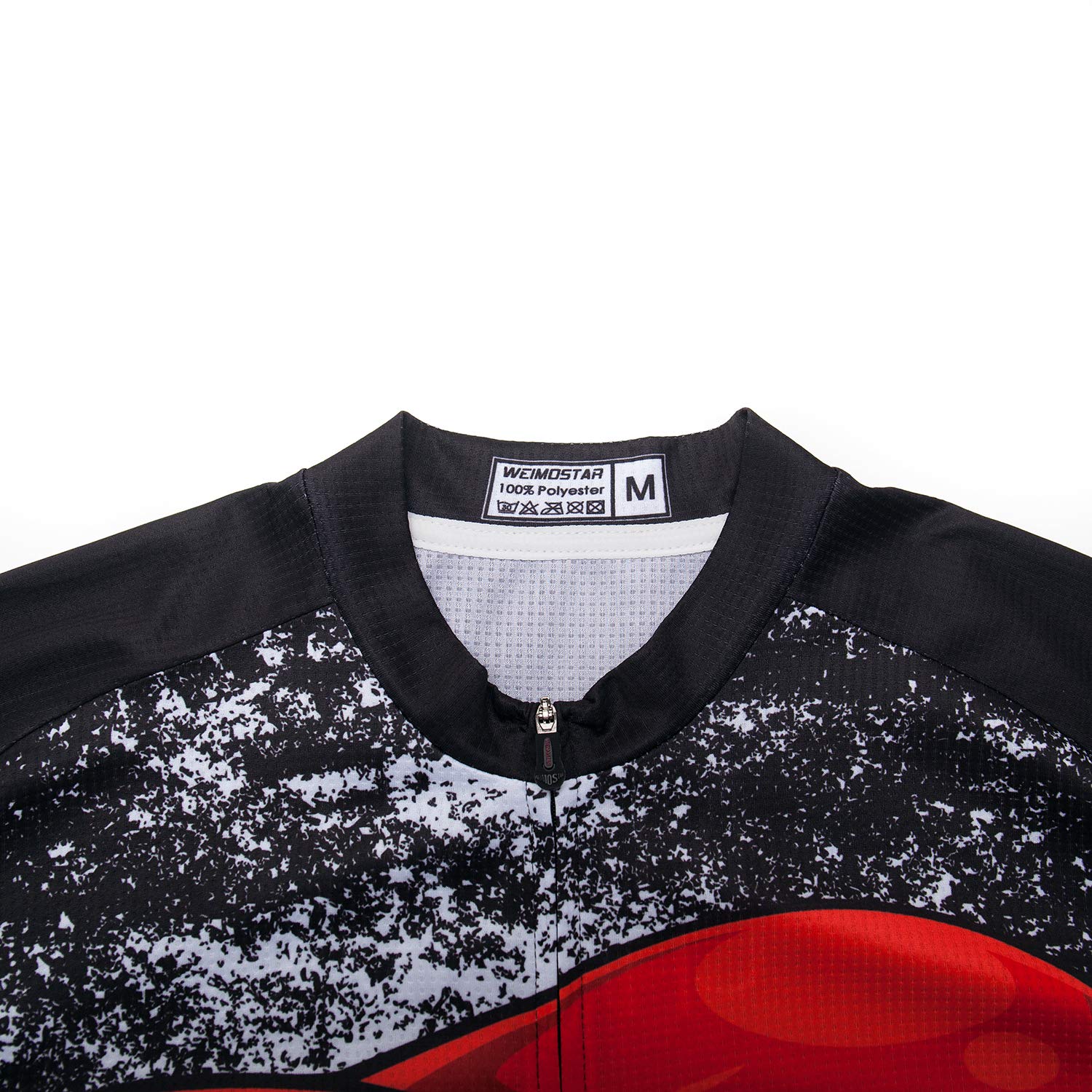 Maglia da Ciclismo da Uomo, a Maniche Lunghe, Marca PRO Team, Riflettente, per Bicicletta, Motivo: Teschio - - XL=altezza175 / 185cmpeso 84/94 kgs