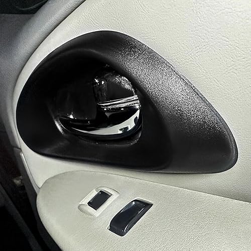 Miniatura 6 de ECOTRIC Manija de puerta con biseles interiores compatibles con Chevrolet Trailblazer 2002-2009 Par Driver Passenger RH LH Negro Izquierdo Derecho