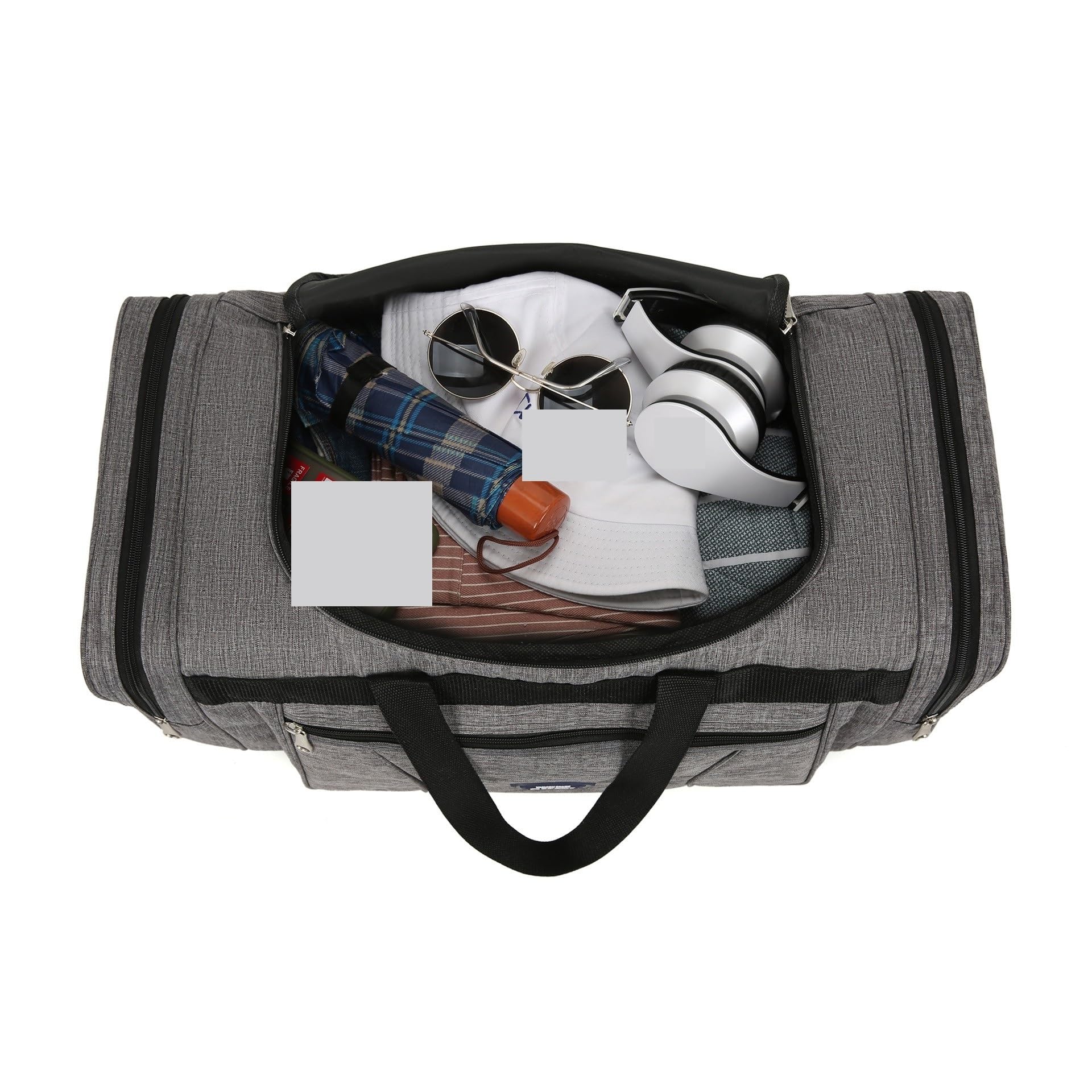 borsone palestra uomo Borse da viaggio uomo impermeabili Oxford | Bagaglio a mano Borsa da viaggio grande Borsa da viaggio for weekend di grande capacità Borsa da viaggio for fitness(Black)