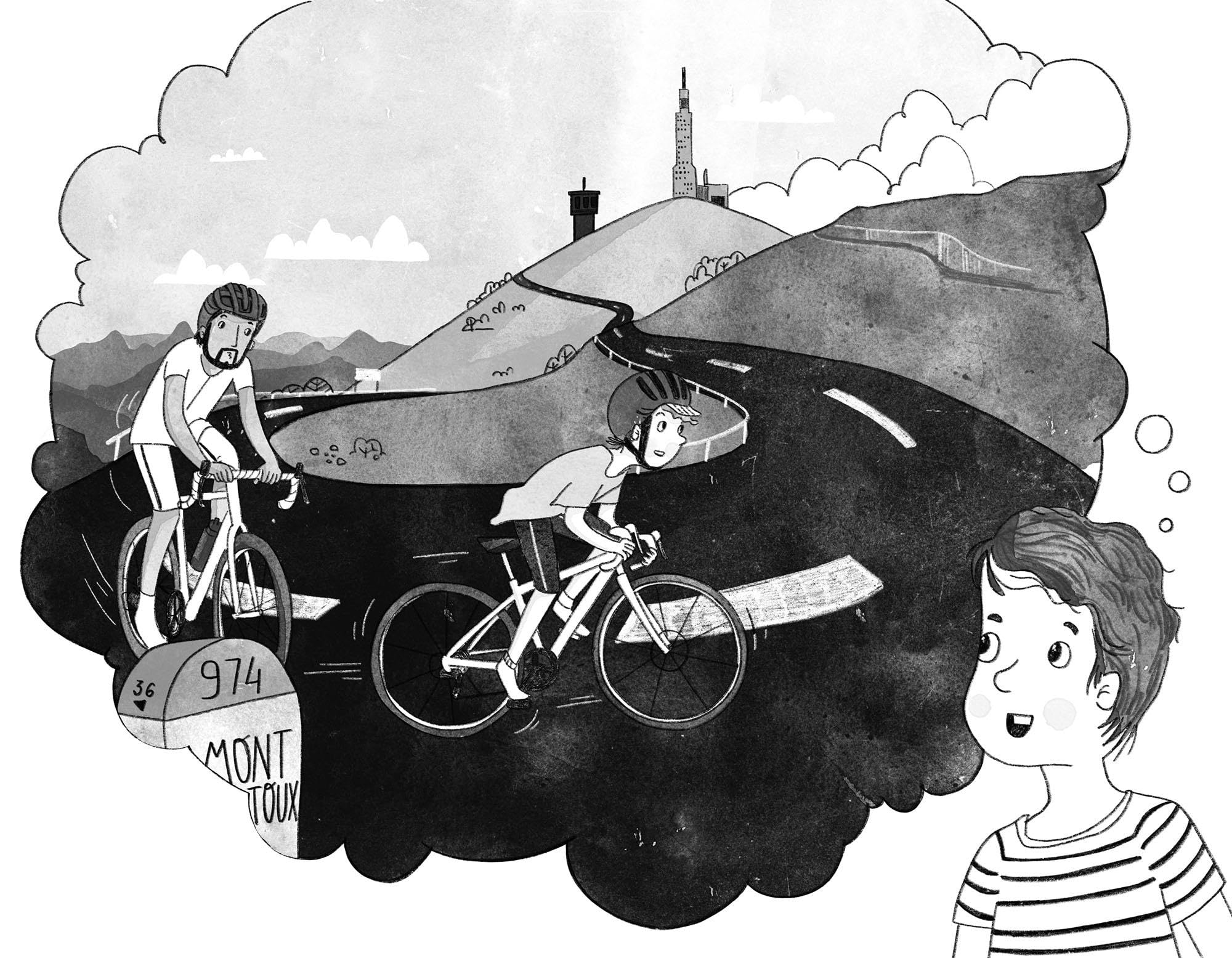 Rennracker Robbie bei der Tour de France