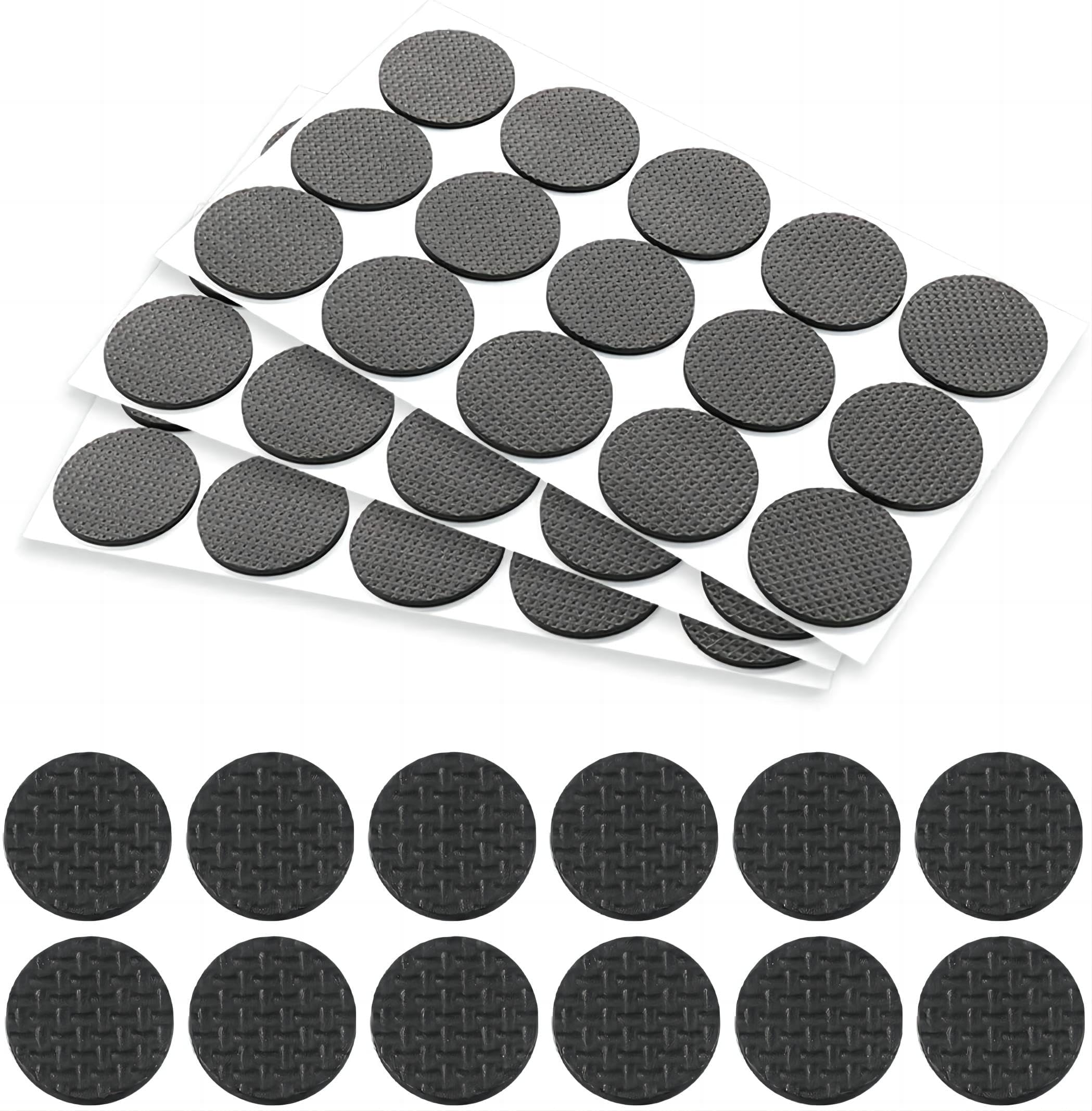 Non-Slip Furniture Pads Floor Protectors, Rubber Pads for Furniture Feet, Dense, Premium Chair Feet Protectors, Floor Protector Pads (27 mm x 3 mm, 90 Rounds)