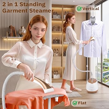 Steamer for Clothes, 1800W Professional Garment Steamers 10 Steam Levels