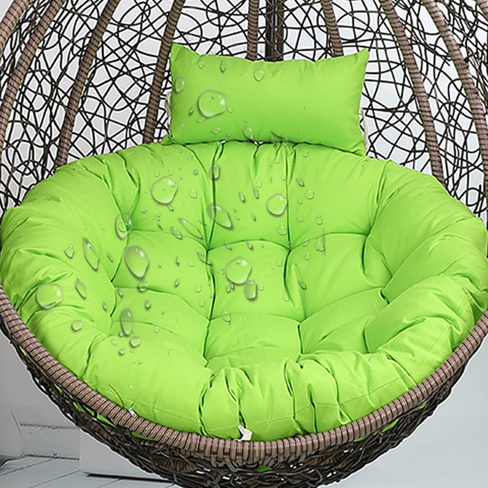 Aocase Egg Chair Cushion Only Replacement - Large Thick Washable Seat Pad & Pillow for Indoor/Outdoor Hanging Swing Basket Chairs, Garden Patio Mat Pads with Zipper (Cushion Only),NO16,110×110cm