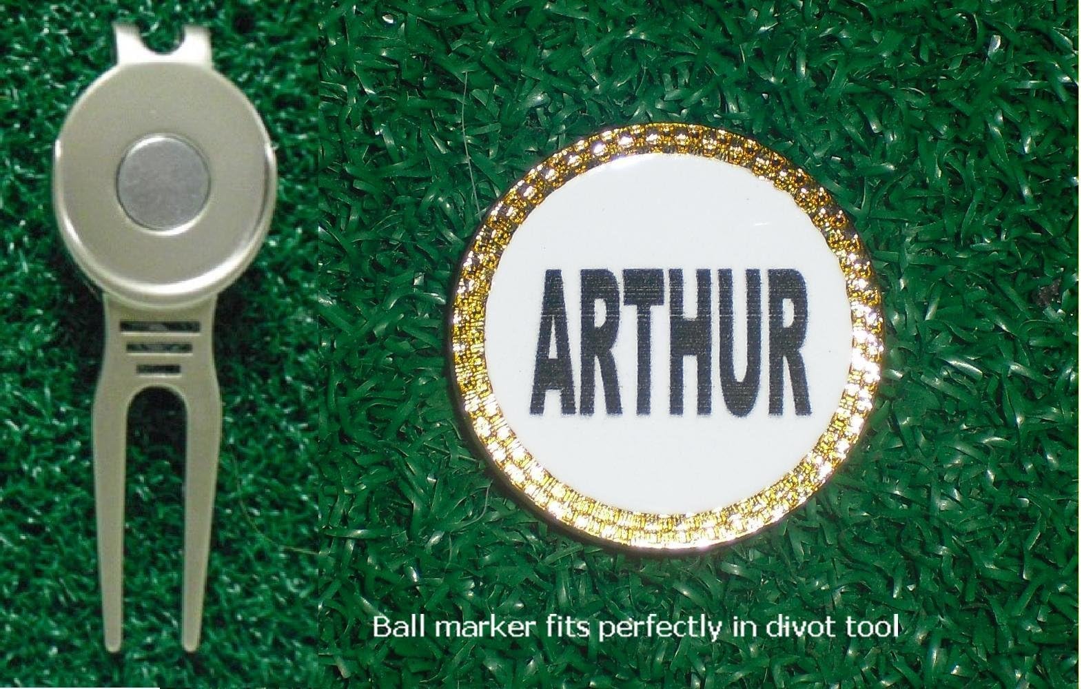 Gatormade Personalized Golf Ball Marker & Divot Tool Arthur