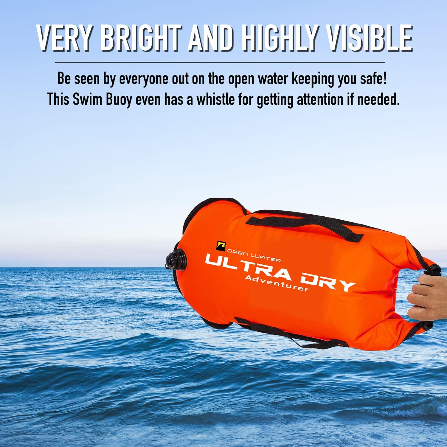 Swim Buoy Tow Float Highly Visible Swimming Float Dry Bag with Adjustable Waist Belt, Carry Strap - Image 4