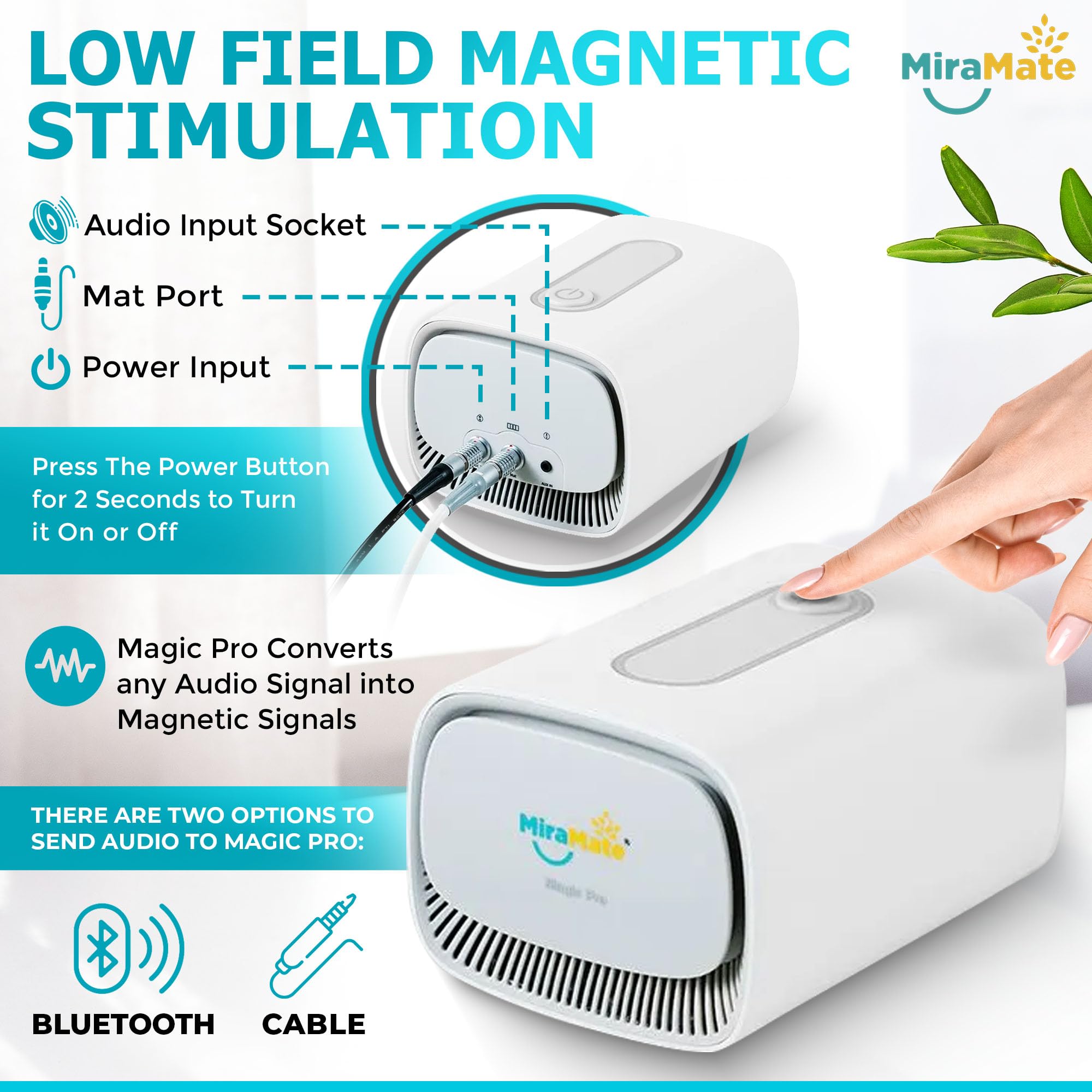 MiraMate Magic Pro - Analog Magnetic Field Therapy Device for 
