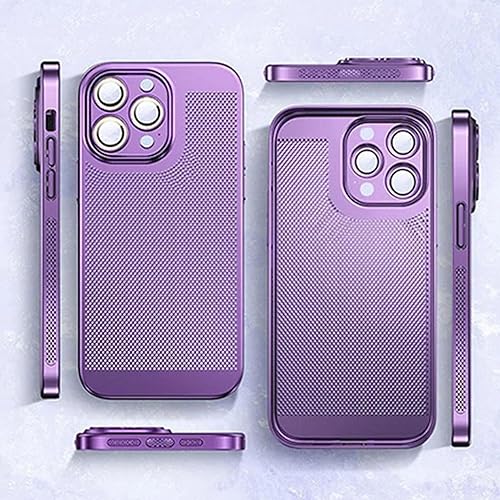 Miniatura 4 de Funda para teléfono con disipación de calor galvanoplastia, nueva carcasa protectora de agujeros finos para iPhone 14 13 12 11 Pro Max (para