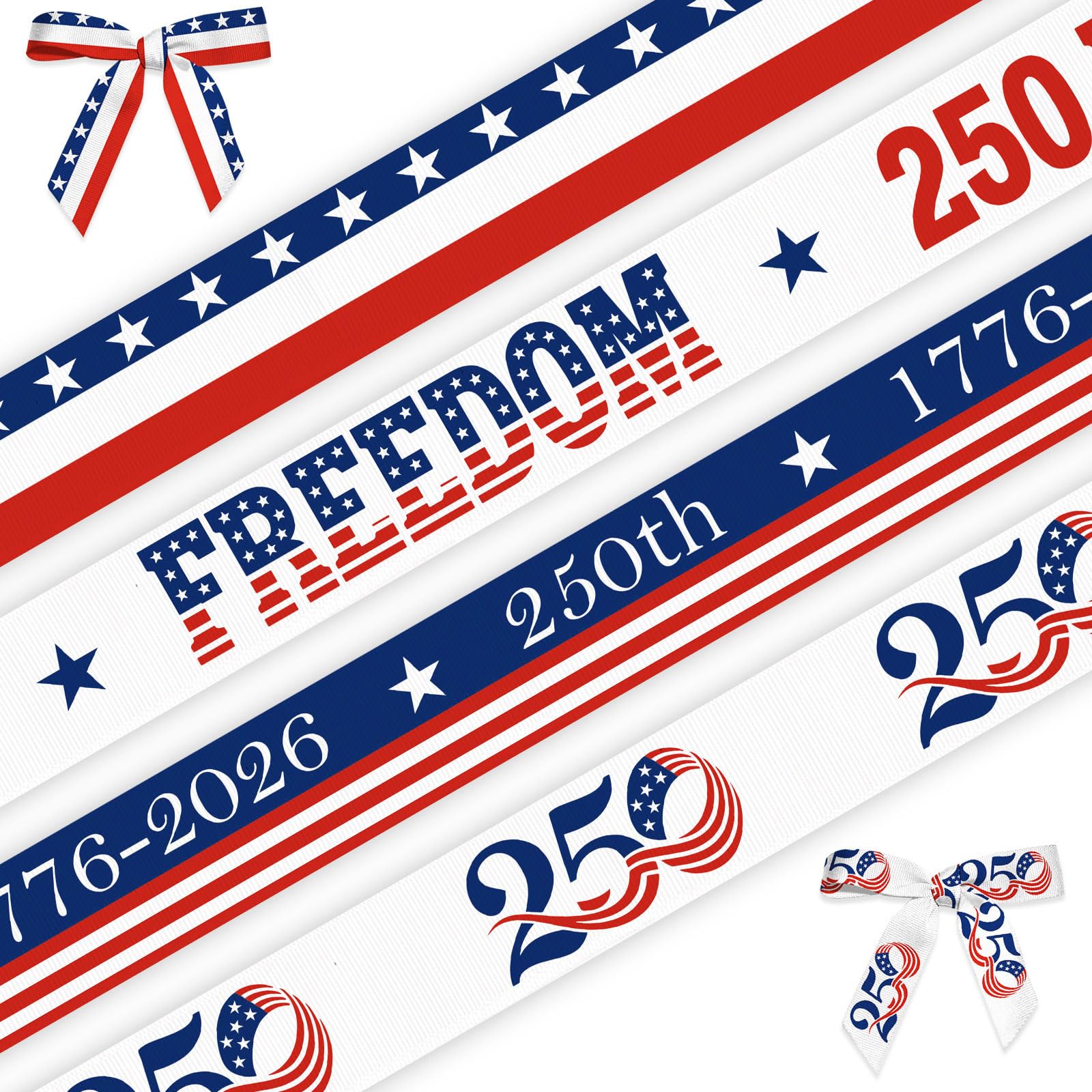 Amazon.com: Threetols 4 Rolls 20 Yards 250th Anniversary USA