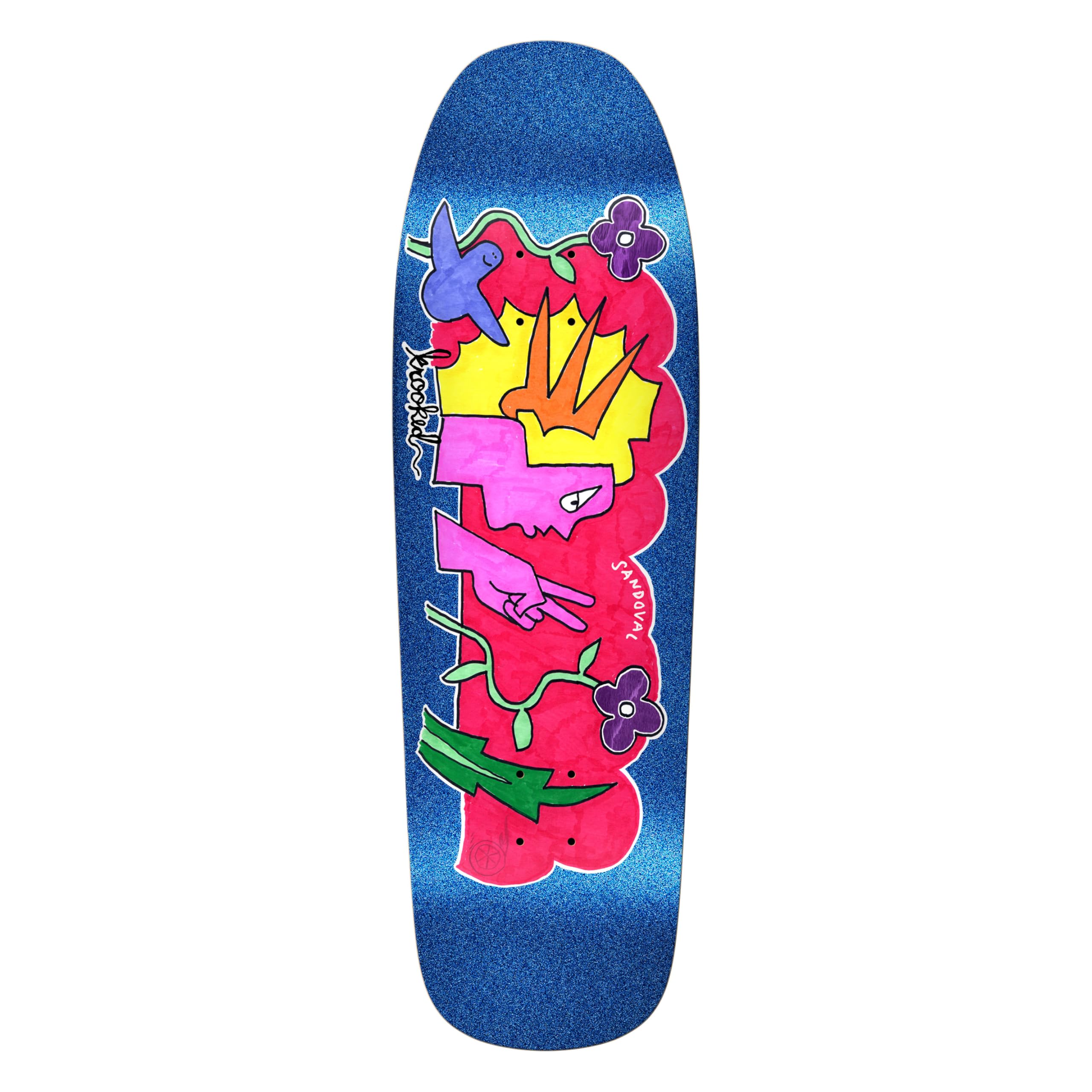送料込KROOKED SANDOVAL PEACE SIGN9.81本物正規品 Amazon.com : Krooked Sandoval Peace Sign Skateboard Deck : Sports