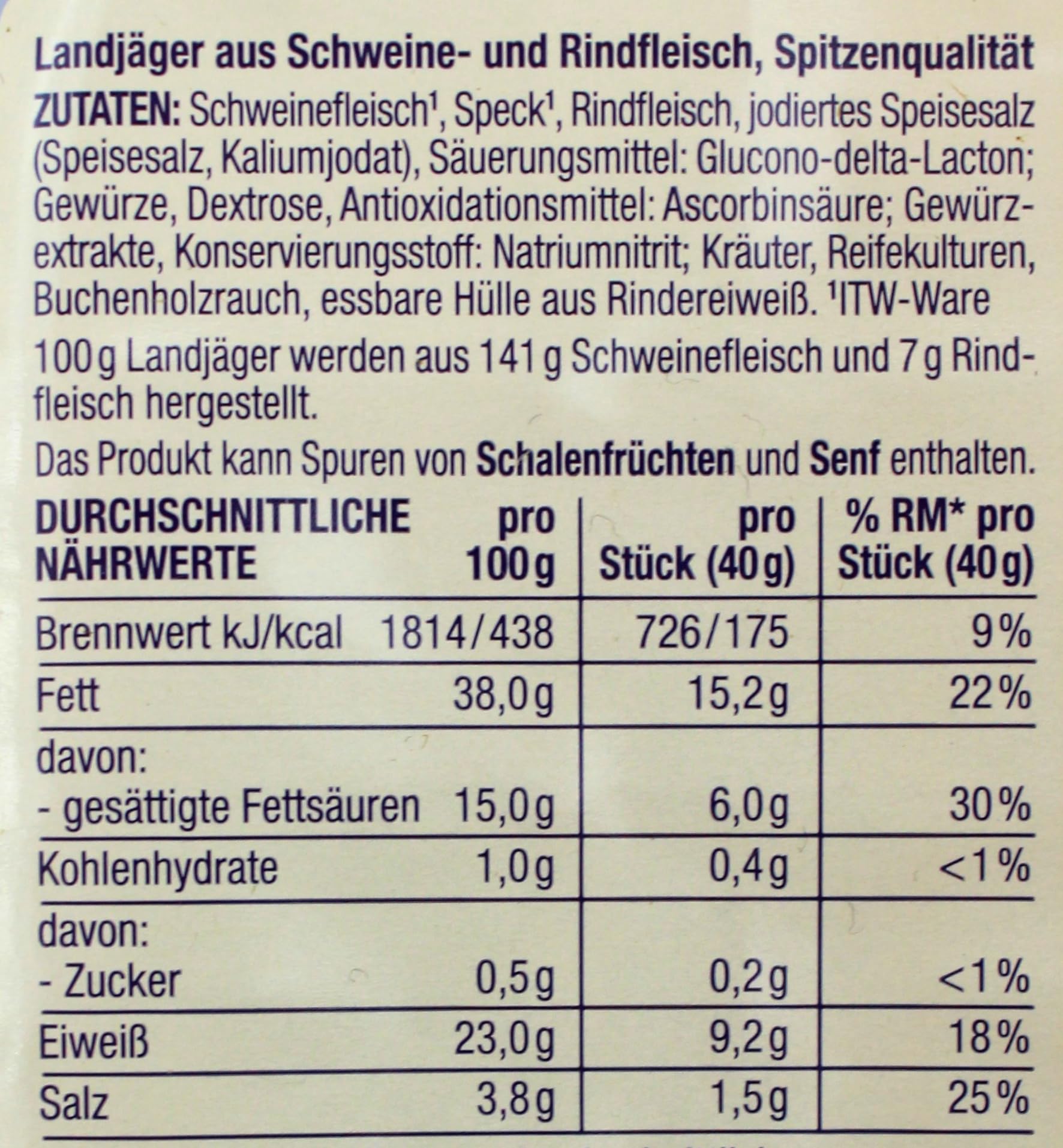 Herzstücke Landjäger Salami, 7er Pack (7 x 160g)