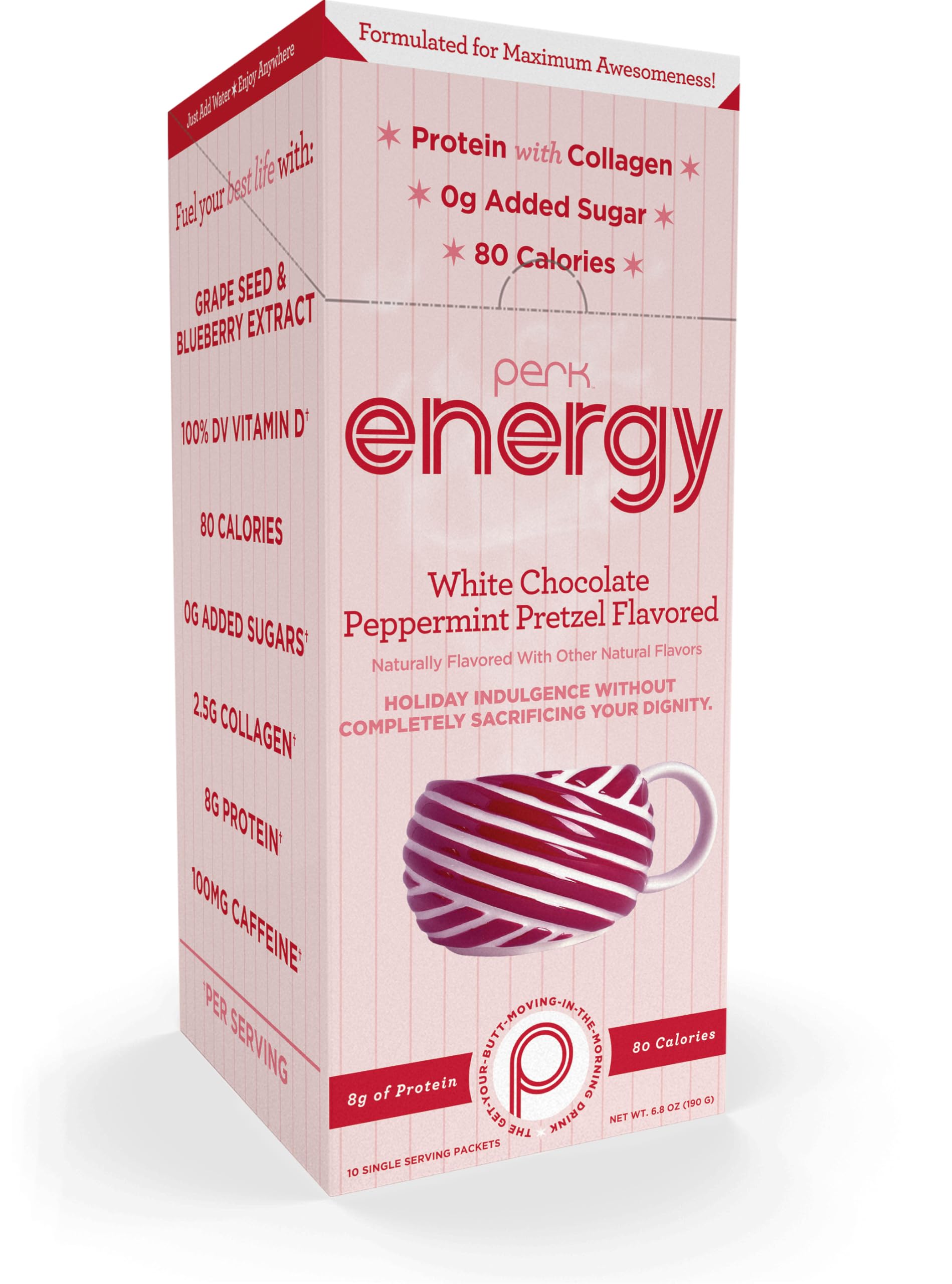 Amazon.com : Perk Energy Drink Mix (White Chocolate Peppermint