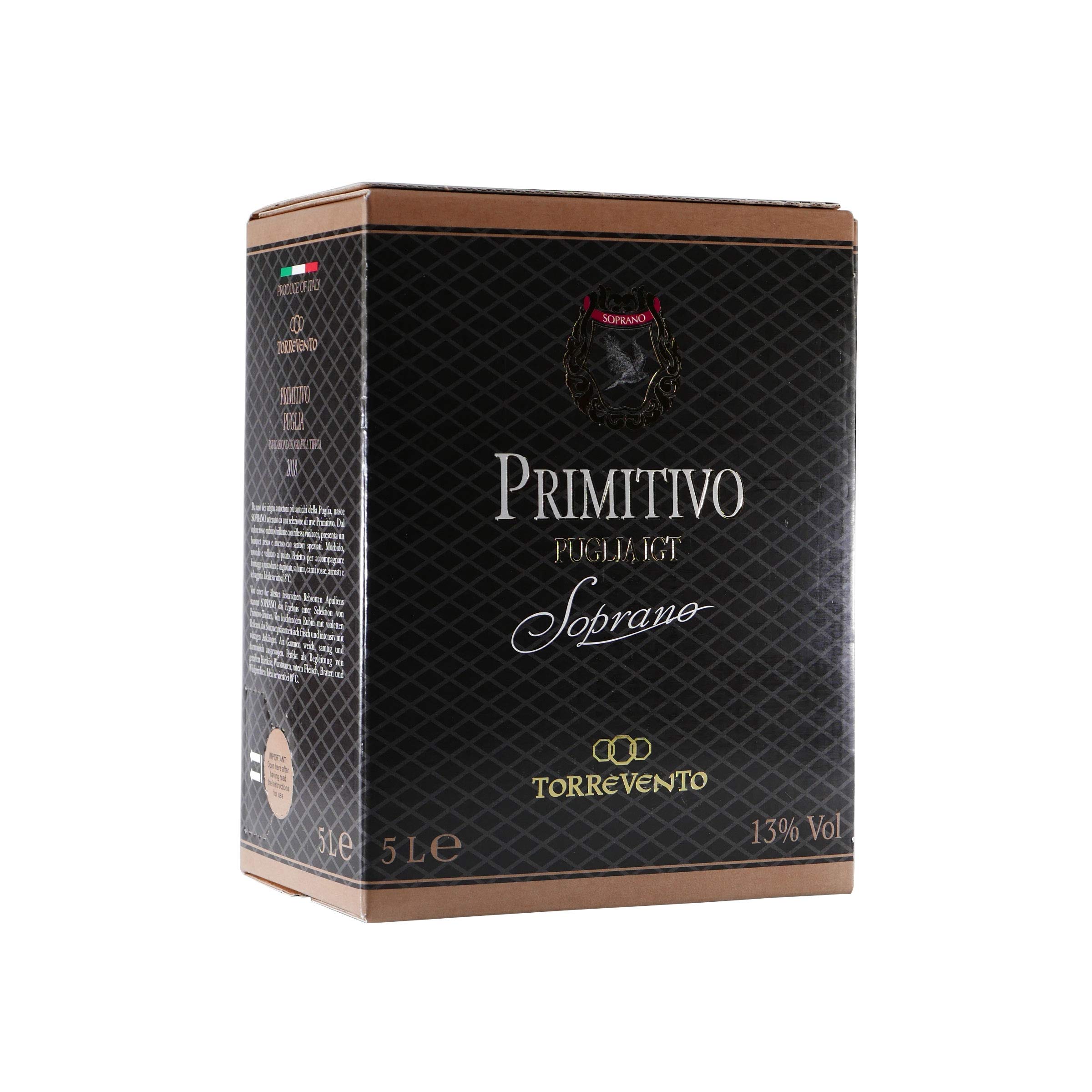 Soprano Primitivo Puglia IGT - Italienischer Rotwein -trocken- 5,0L BIB