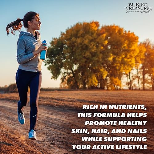 Miniatura 5 de Buried Treasure Natures Vollagen - 16 onzas, 32 porciones, sabor chocolate moca, alternativa vegana al colágeno con vitaminas