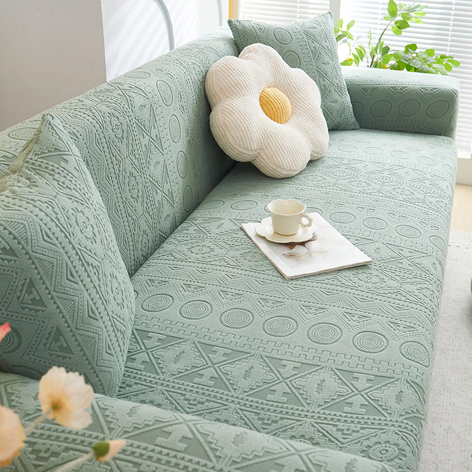 Housse de canapé en velours pour sublimer votre canapé sectionnel en forme de L