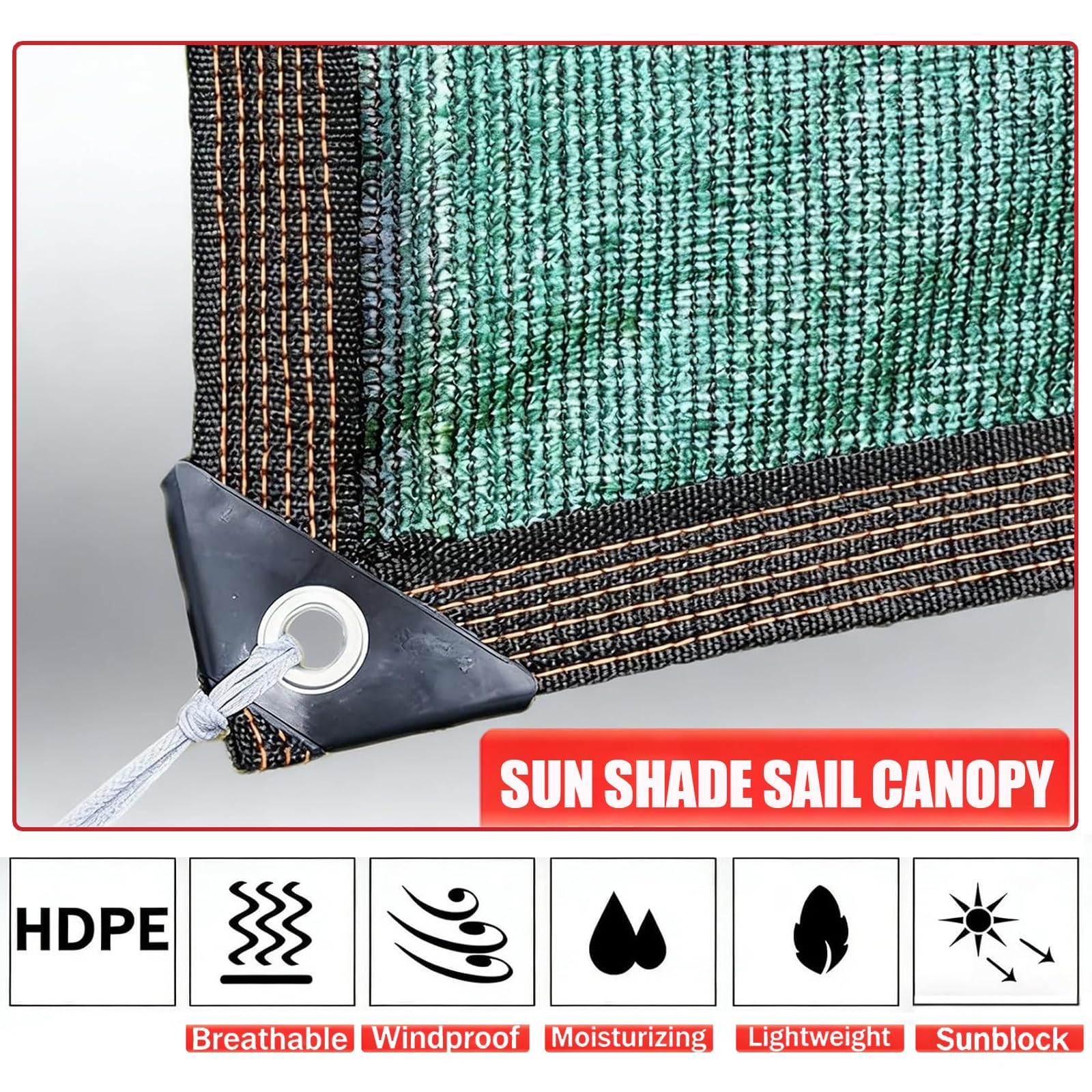 Lona de malla resistente con bloqueo UV con ojales reforzados, 70% tela de sombra para invernadero, gallinero, patio y jardín, cubierta de lona blanca de 1 m x 2 m