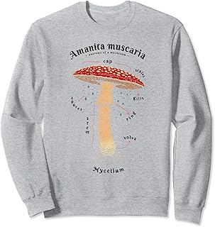 Amanita muscaria Mushroom definition latin art Sweatshirt