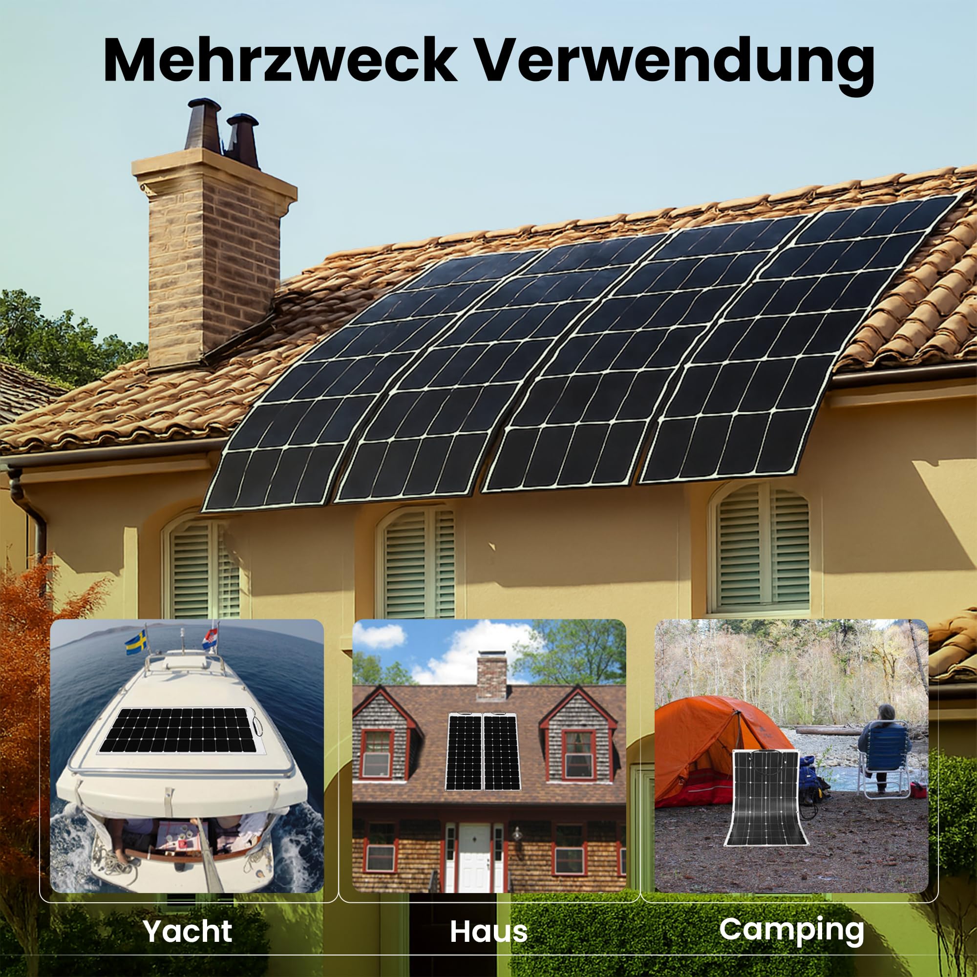 Offgridtec ETFE 160W 12V Semiflexibles Solarmodul BackContact Hochleistungszellen