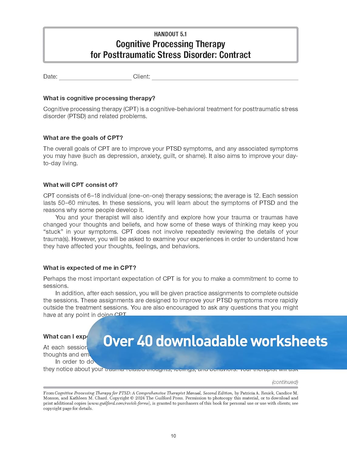 Cognitive Processing Therapy for PTSD: A Comprehensive Therapist Manual - Image 4