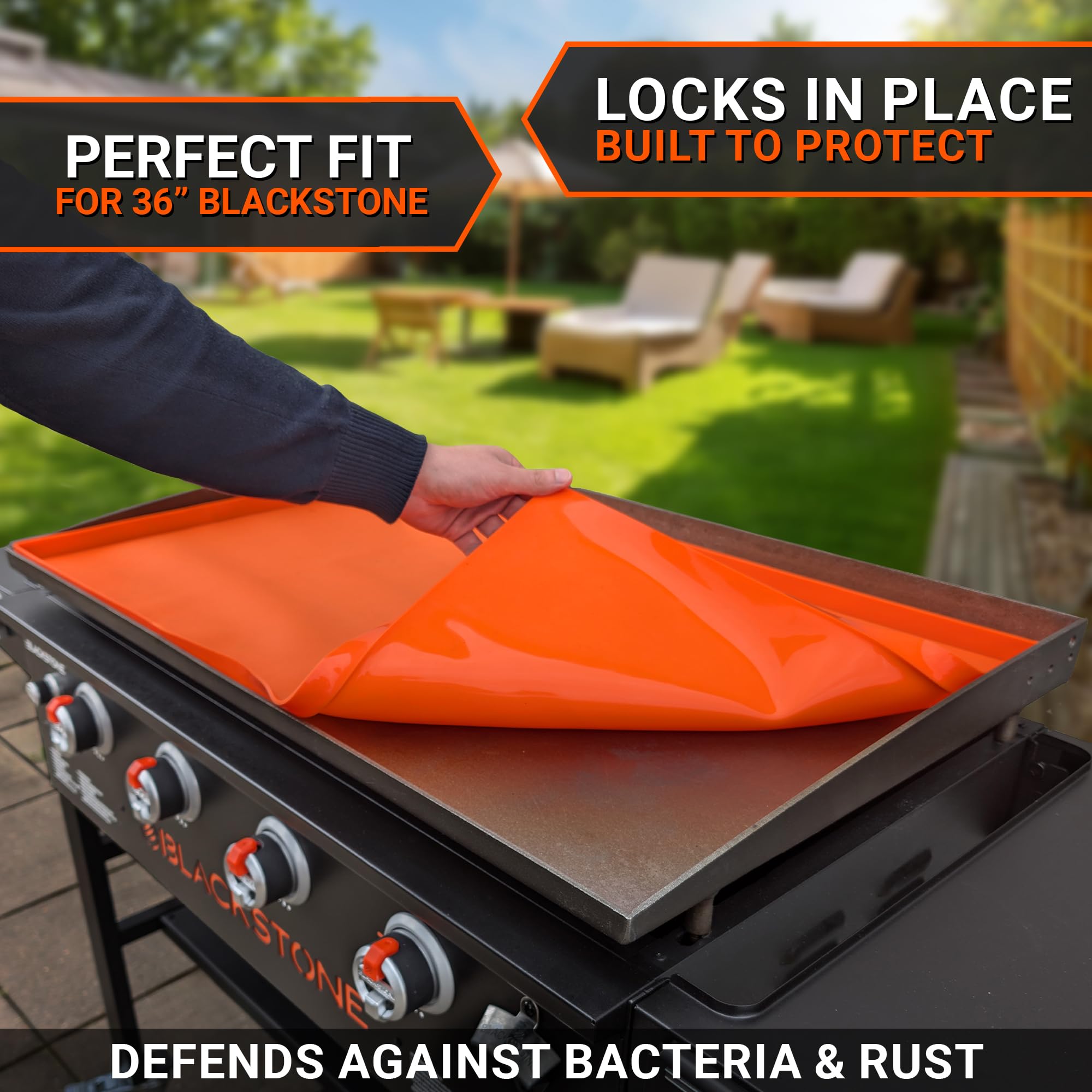 EWFEN 36 Inch Silicone Griddle Mat For Blackstone - Heavy Duty Food Grade Grill Cover Protection