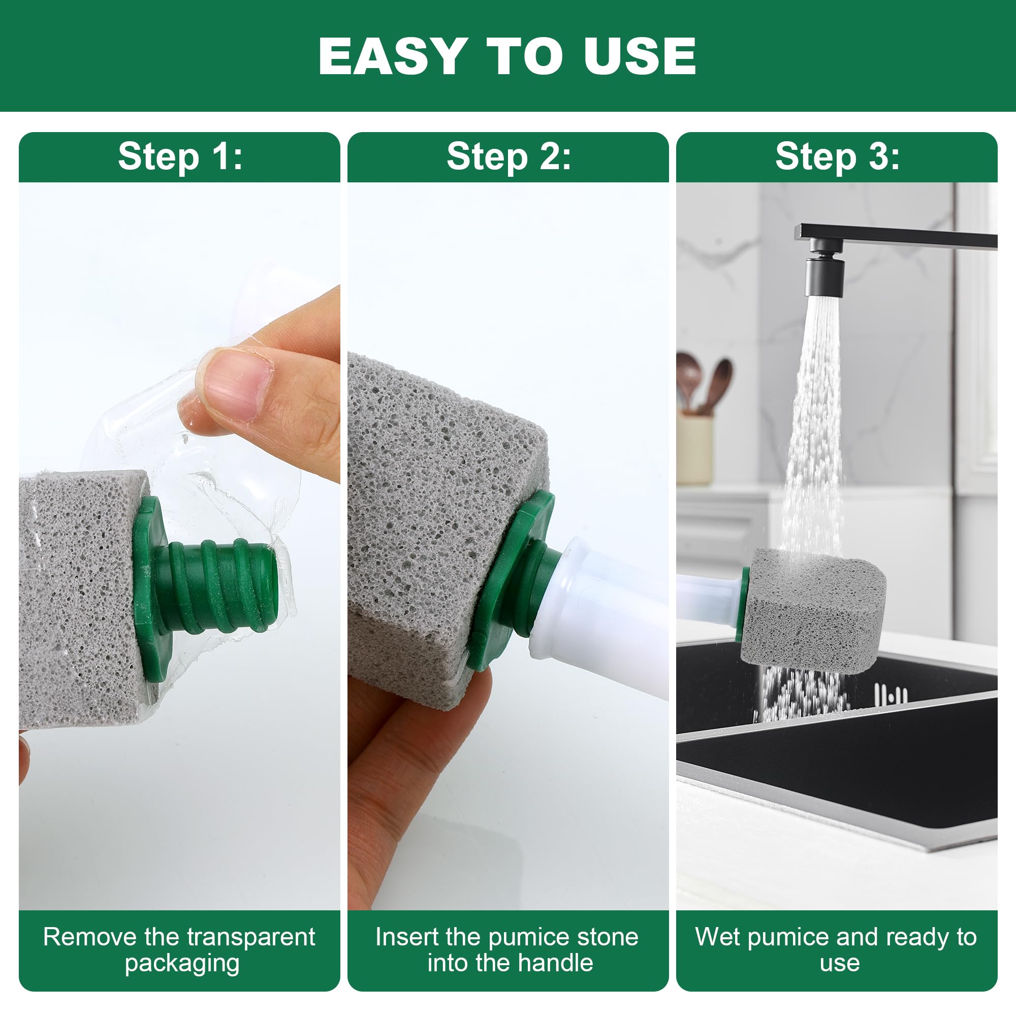 10Pc Pumice Stone for Toilet Toilet Pumice Cleaning Stone with Handle - Image 3