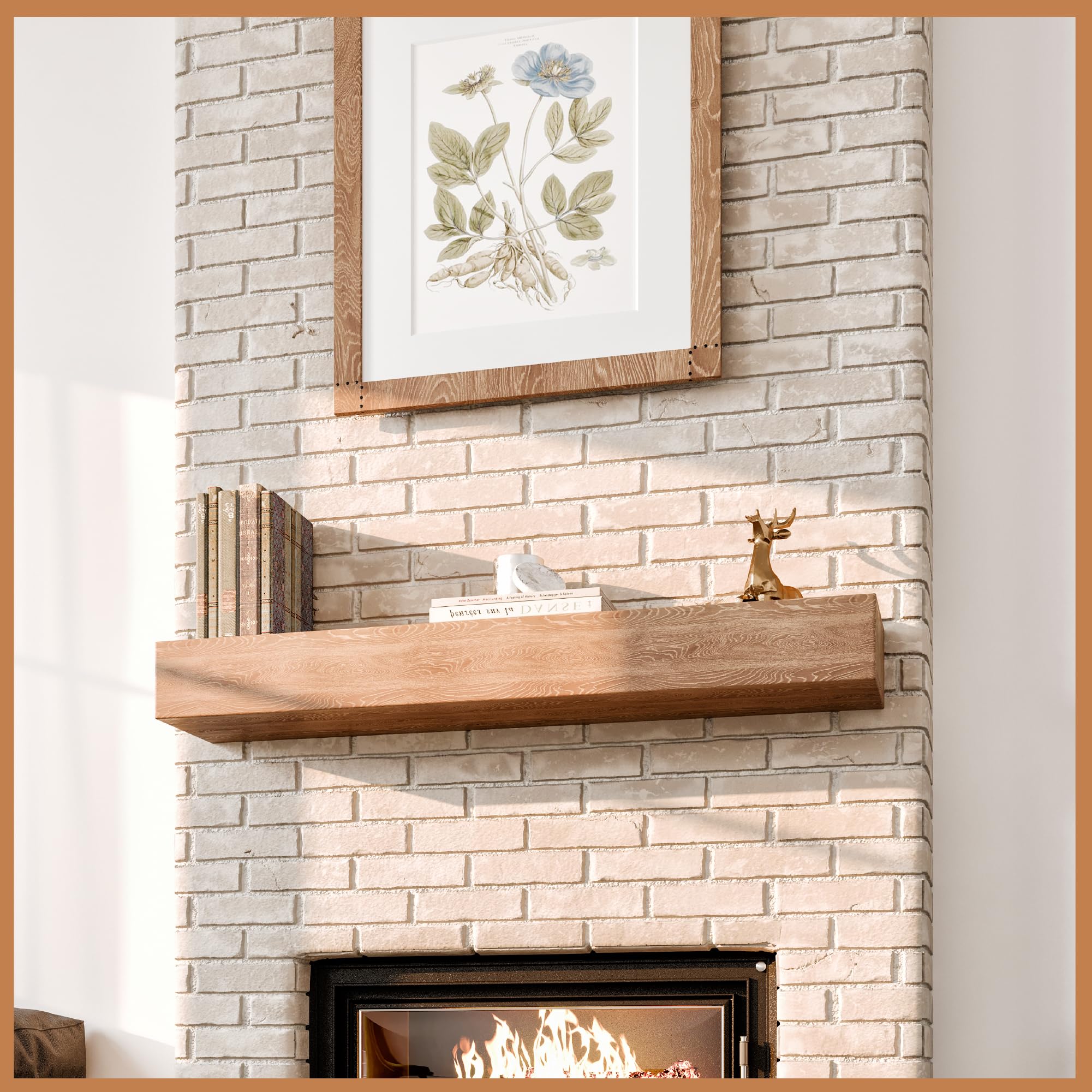 Avana Floating Fireplace Mantel
