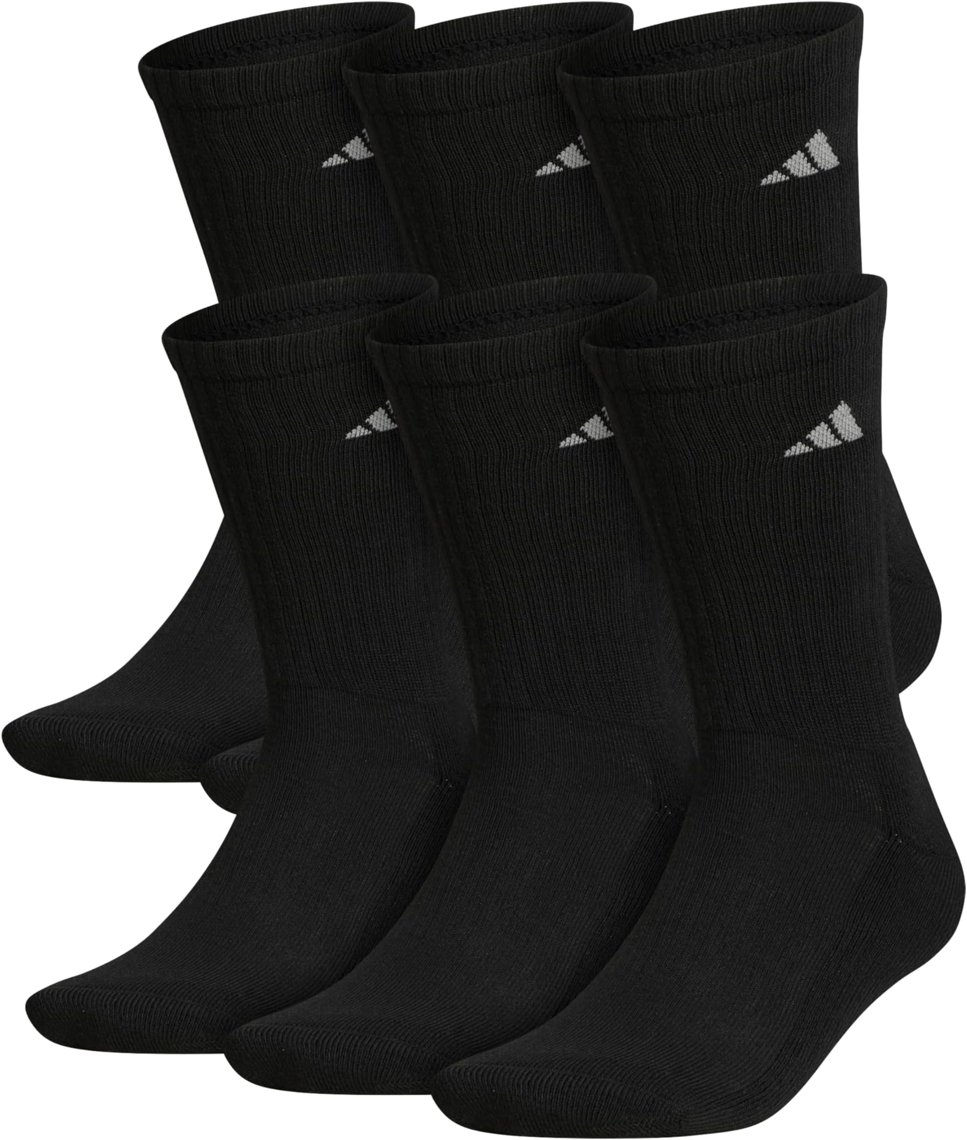 Men's Athletic Cushioned Crew Socks (6 Pairs) Durable & Comfortable