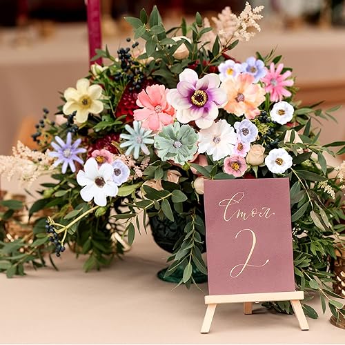 Miniatura 7 de Cindeer 217 piezas de mini cabezas de seda, rosas falsas margaritas artificiales para manualidades, flores de rosa, cabezas de ciruelo, girasol,