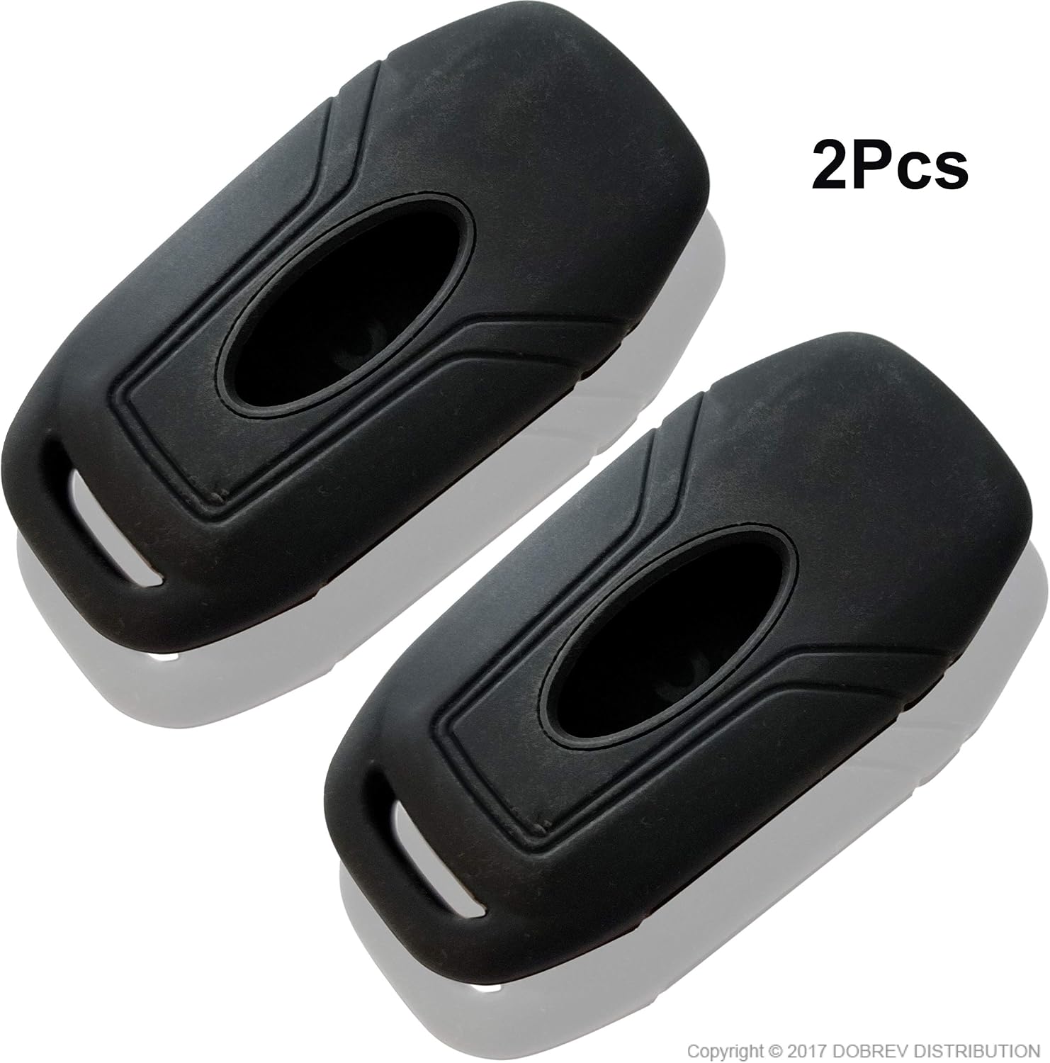 2pcs DOBREV Silicone 4 Buttons Smart Key Case Cover Skin Fob Holder for FORD Ford F-Series F-150 2017 2018 Ford F-Series F-250 F-350 F-450 F-550 Flip Key Fob Remote with Start Button (black and black)