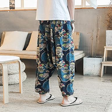 Amazon.co.jp: [Elonglin] アジアンパンツ サルエルパンツ