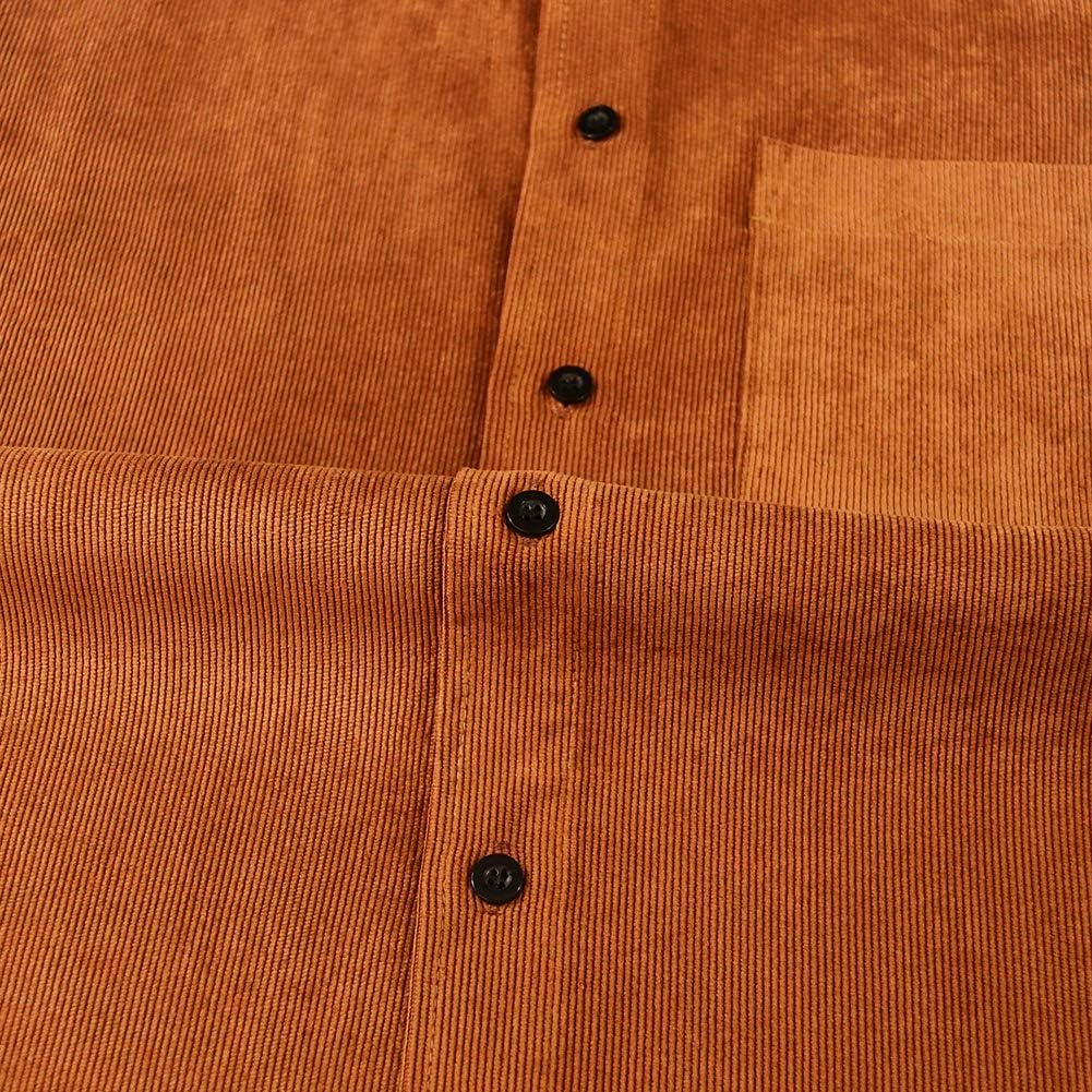 Men's Corduroy Shirt Long Sleeve Button Down Workwear Regular Fit Casual Shirt - Image 5