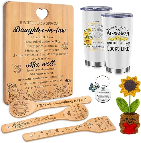 Gifts for Daughter in Law Cutting Board Set Best Daughter in