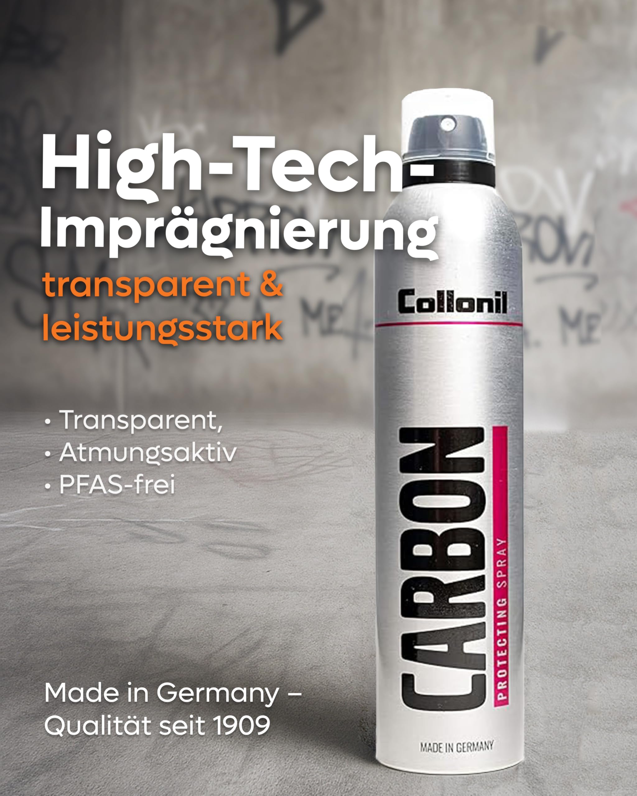Collonil Unisex's Carbon Protecting Spray środek do pielęgnacji butów, przezroczysty, 300 ml, Przezroczysty, 1 count (Pack of 1)