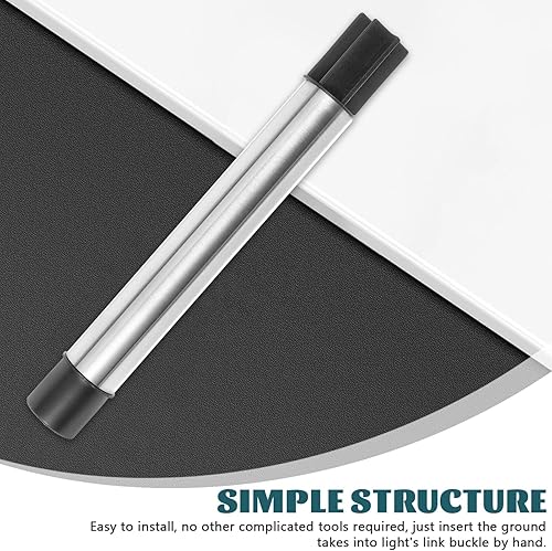 Miniatura 9 de Kit de extensión de poste y juntas, conector de metal con estaca de luces solares, estacas de repuesto para exteriores, lámparas de patio, tubo de