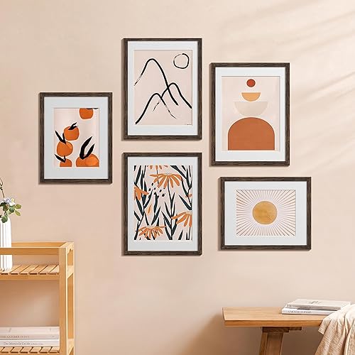 Vista 241 de eletecpro Juego de 10 marcos de fotos de 8 x 10 pulgadas, collage de fotos, decoración de pared, fotos de 5 x 7 con paspartú o de 8 x 10 pulgadas