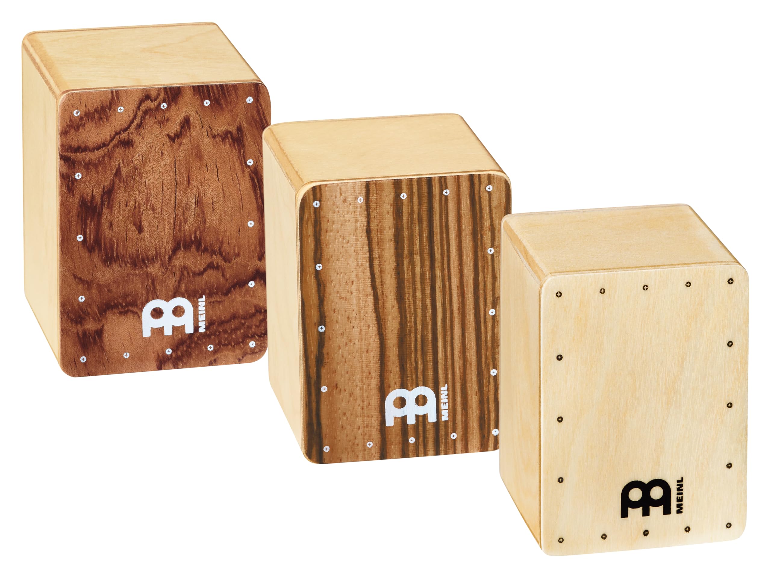Meinl Percussion Mini Cajon Shaker Set Made in Europe-Baltic Birch Body, 2-Year Warranty, 3 Piece Mixed (SH50-SET)