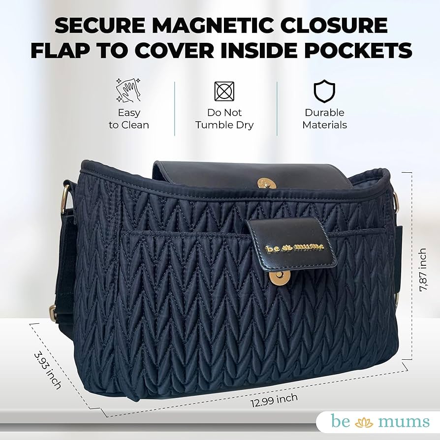 Genérico Stroller Organizer Bag | Baby Stroller Pouch | Large Capacity Stroller Bag, Stroller Accessory Bag, Multi-Pocket Stroller Organizer, Portable Stroller Organizer, Diaper Bag For Stroller