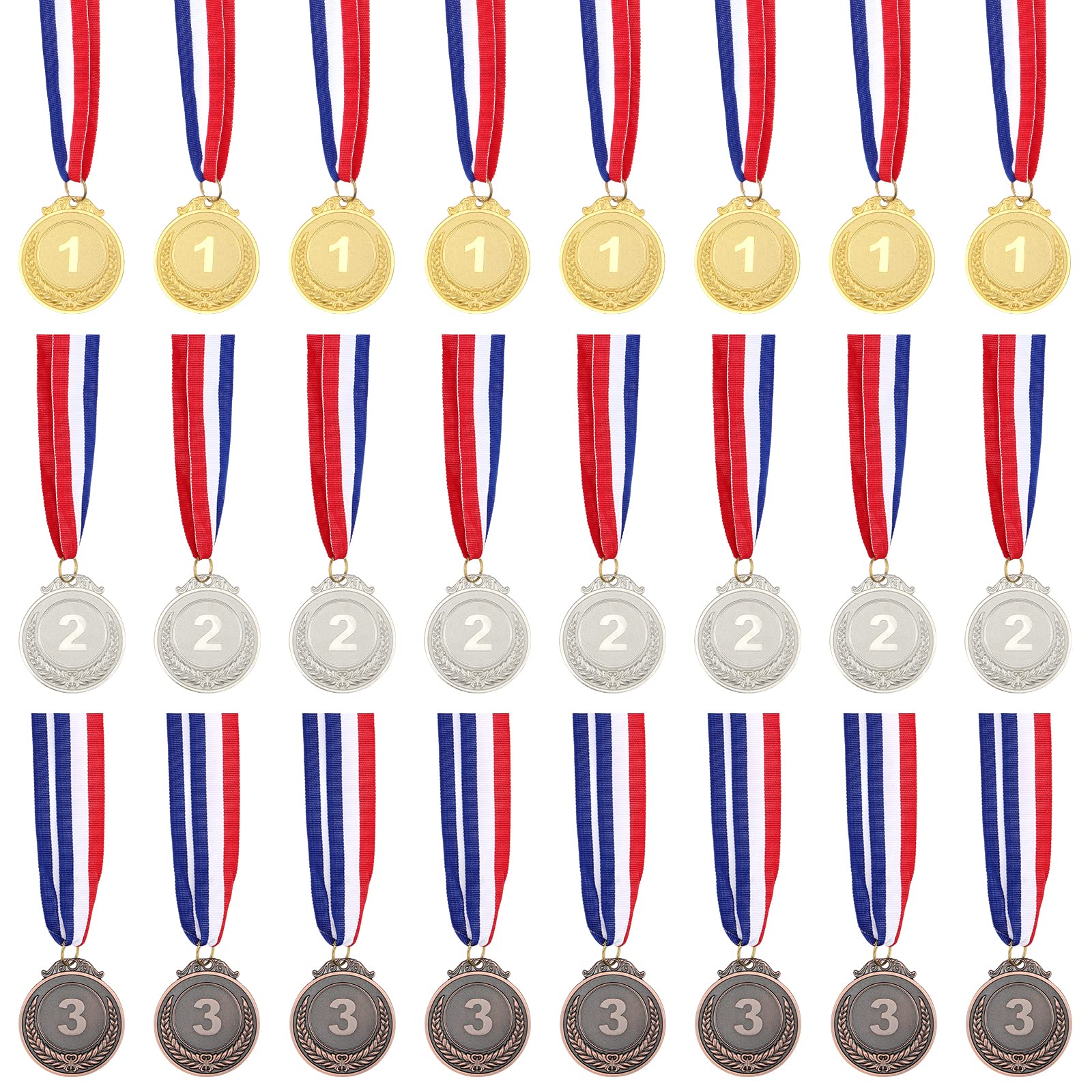 Buy HEIHAK 24 Pieces 2 Inches Award Medals, Metal Winner Medals Gold