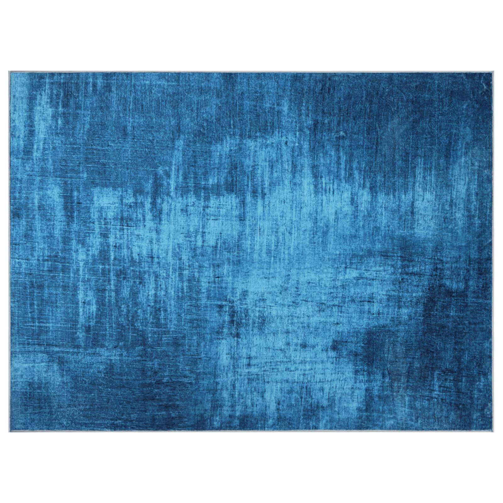Betadistor Alfombra azul de 120 x 160 cm, alfombras de sala de estar para dormitorio, alfombras modernas de pelo corto, alfombras azules abstractas, alfombras antideslizantes para sala de estar,