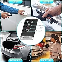 Vista 4 de X AUTOHAUX Funda para llavero de 5 botones sin llave, cubierta de llave remota para Cadillac SRX 10-15 para Cadillac ATS 13-14 NBG009768T con hoja