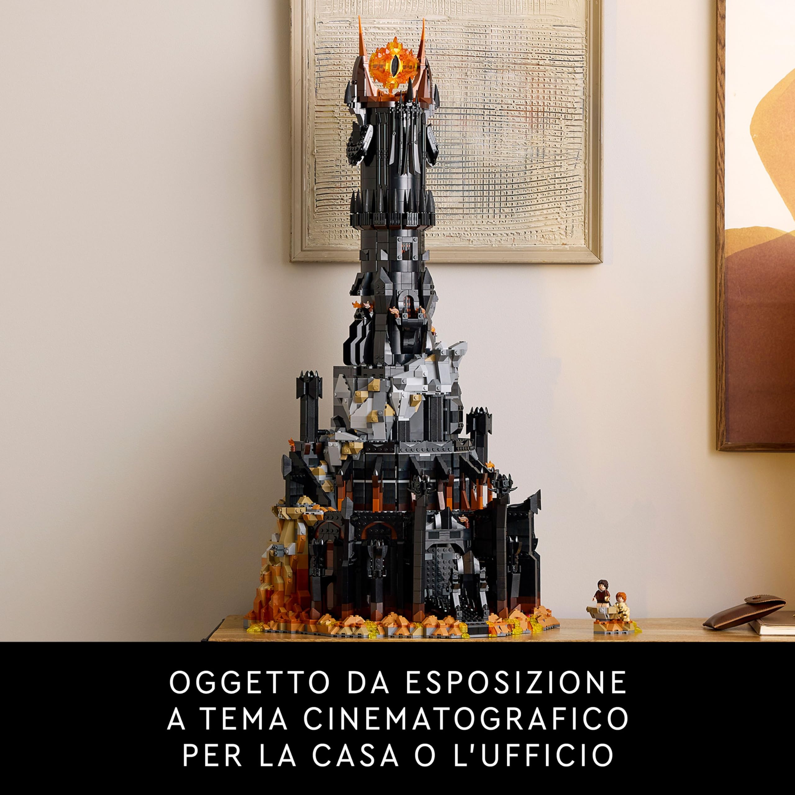 LEGO Icons Il Signore degli Anelli: Barad-dûr, Modellino da Costruire della Fortezza e Torre di Sauron con Funzioni e Personaggi come Frodo, Sam e Gollum, Idea Regalo Uomo, Donna e Fan Adulti 10333