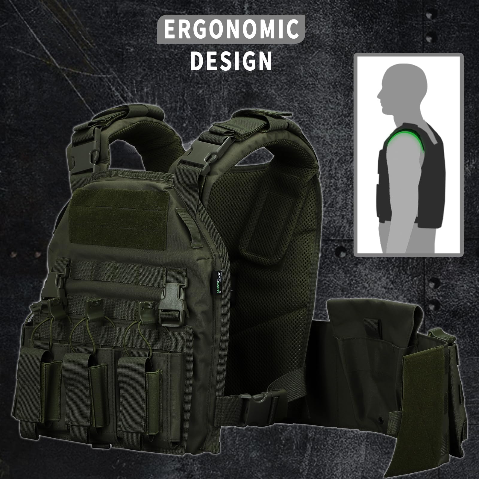 Tactical Vest for Men Molle Security Airsoft Vest Adult