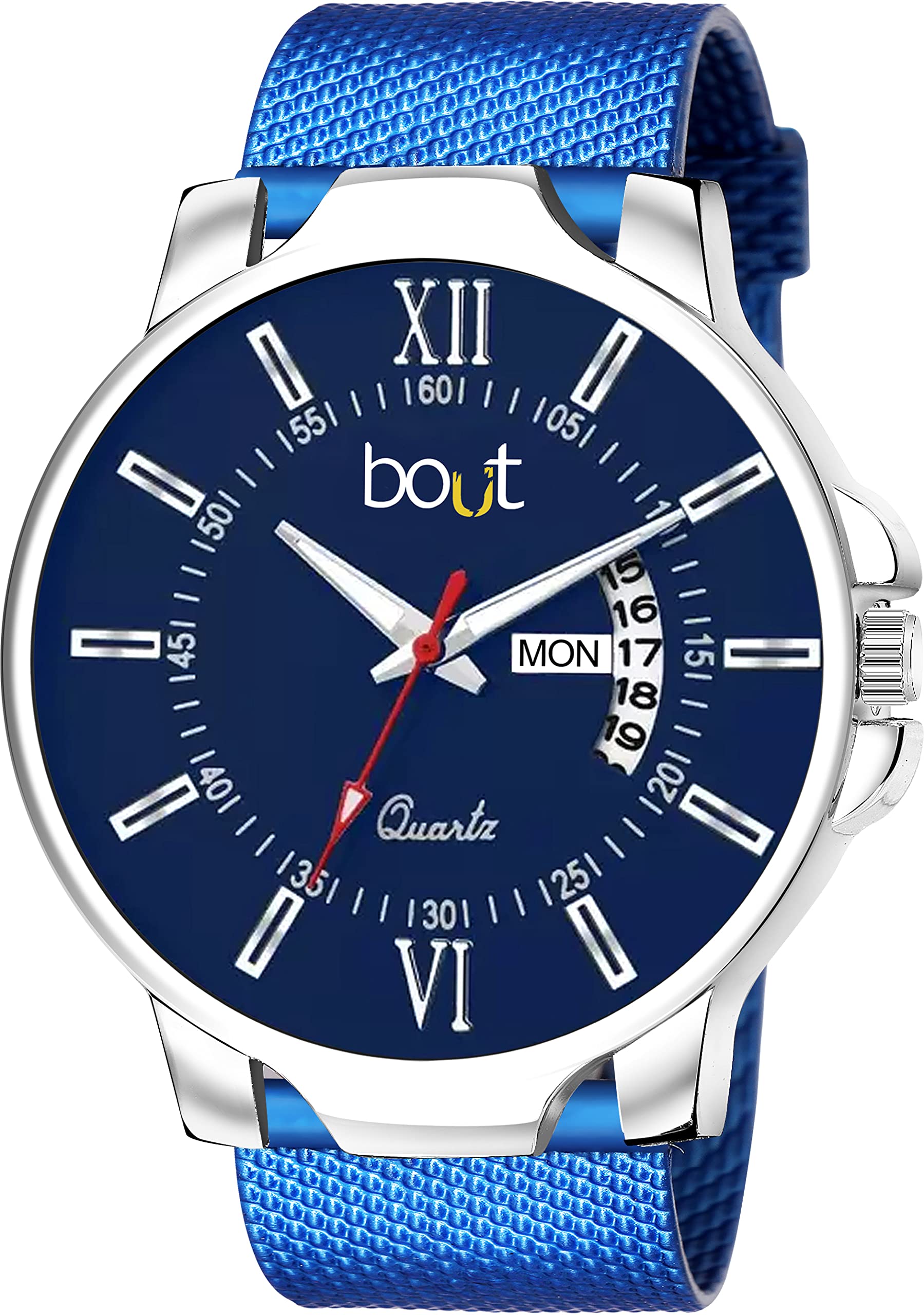 bout Mens Classic Design Analog Watch | Silicone Strap Watch (Blue) (BOUT-1262 Blue) (B0C44FQNV7) Amazon Price History, Amazon Price Tracker