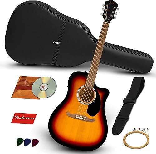 Miniatura 3 de Fender FA-125CE - Conjunto de guitarra electroacústica, Rayo de sol